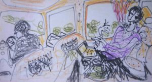 "Le voyage de Barbara" croqué par Luc Simon ©collection particulière